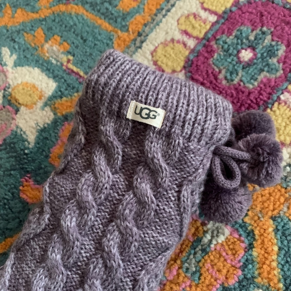 UGG Cable Knit Sherpa Boot/Slipper Socks